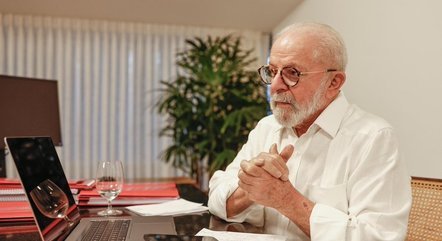 Lula em conversa com o presidente de Israel