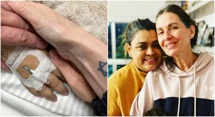 Flora Gil postou foto em que aparece de mãos dadas com Preta Gil