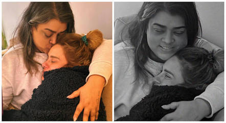Preta Gil abraça Carolina Dieckmann
