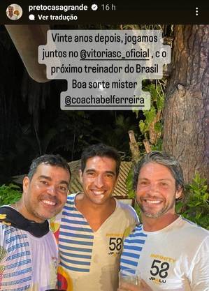 Stories de Preto Casagrande com Abel
