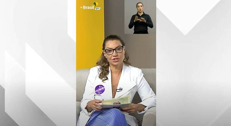 Primeira-dama, Janja da Silva, durante apresentação de live do Dia Internacional da Mulher