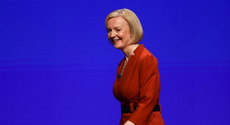 Primeira-ministra britânica Liz Truss durante conferência anual do Partido Conservador