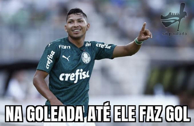 Primeiro gol de Rony com a camisa do Palmeiras rende memes nas redes sociais