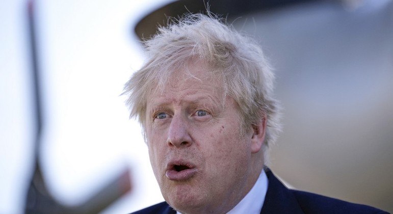 O primeiro-ministro Boris Johnson