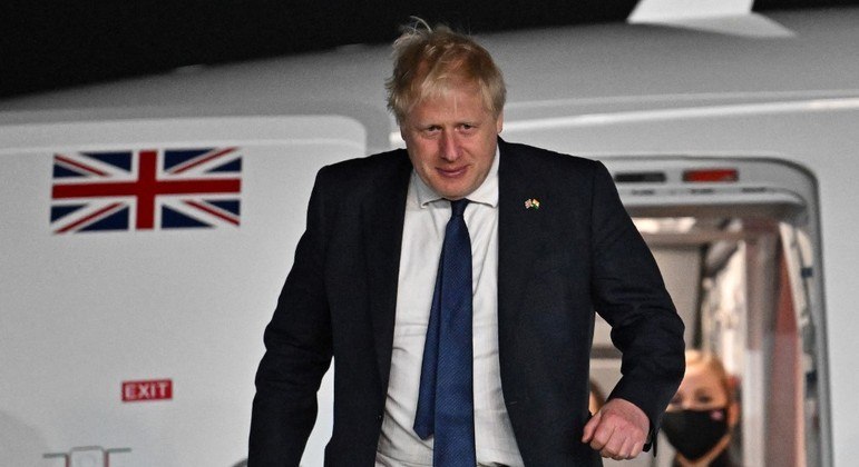 Primeiro-ministro do Reino Unido, Boris Johnson, em visita oficial à Índia