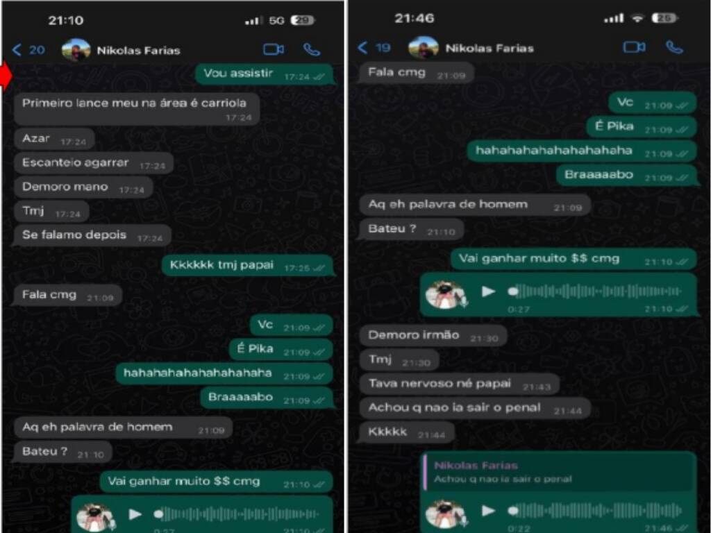 MP revela conversas de mais jogadores em esquema de manipulações