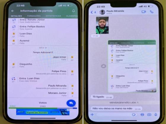 Em conversa resgatada do celular de Gabriel Tota, Paulo Miranda afirma que vai cumprir o combinado e 'não vai deixar 'os mano' na mão', referindo-se ao grupo de apostadores