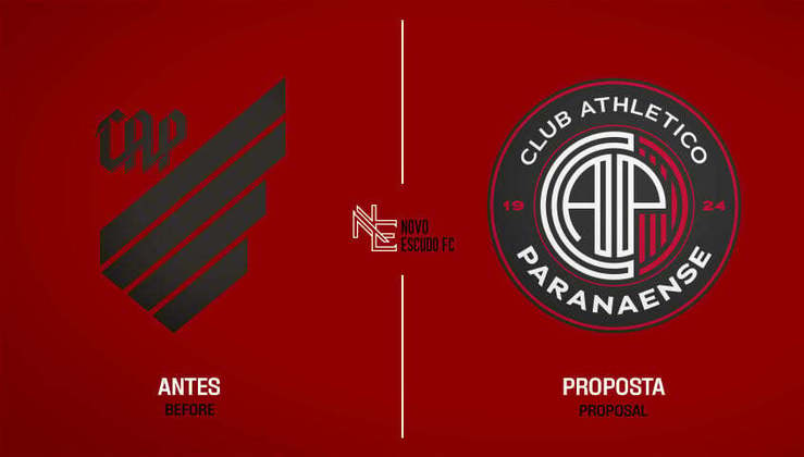 Proposta de mudança para o escudo do Athletico Paranaense.