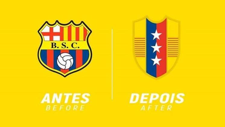 Proposta de mudança para o escudo do Barcelona de Guayaquil.