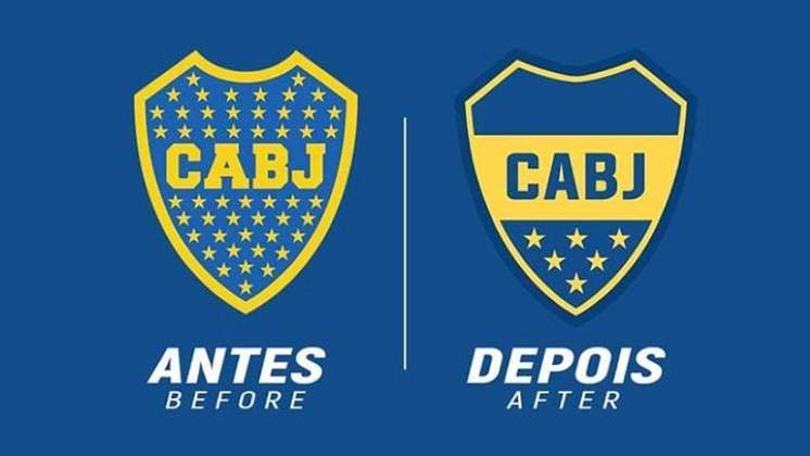 Proposta de mudança para o escudo do Boca Juniors.