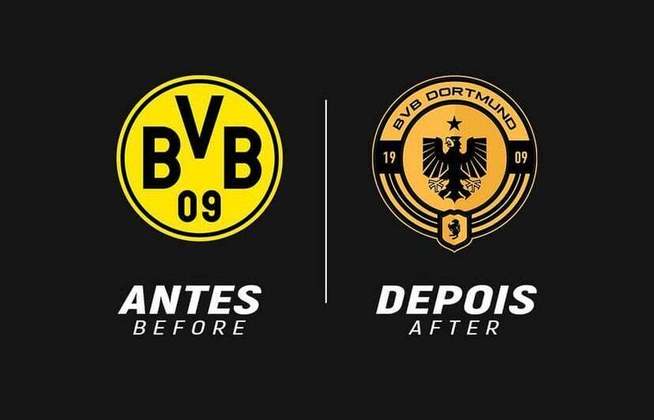 Proposta de mudança para o escudo do Borussia Dortmund.
