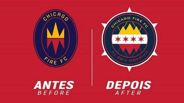 Proposta de mudança para o escudo do Chicago Fire.