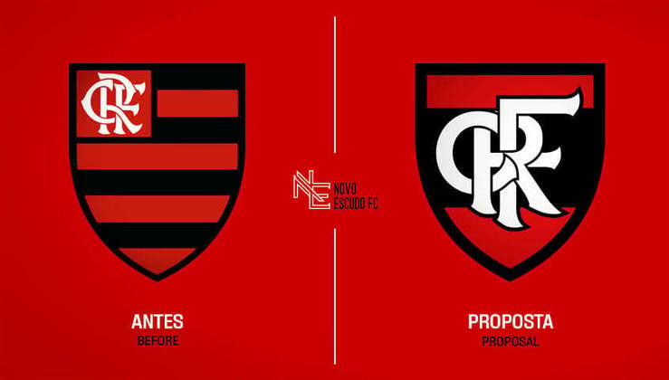 Proposta de mudança para o escudo do Flamengo.
