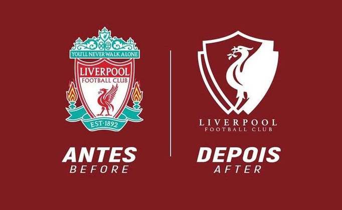 Proposta de mudança para o escudo do Liverpool.