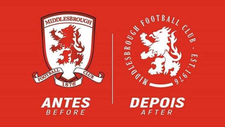 Proposta de mudança para o escudo do Middlesbrough.