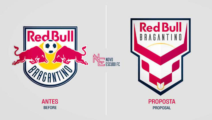 Proposta de mudança para o escudo do Red Bull Bragantino, por Vinicius Bianezzi.