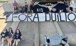 A subsede da Gaviões da Fiel no Japão também participou dos protestos e pediu a saída do presidente do Corinthians