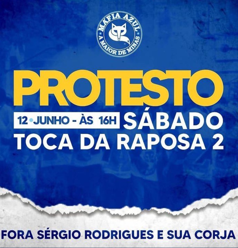 Torcida organizada convoca torcedores para protesto neste sábado (12)