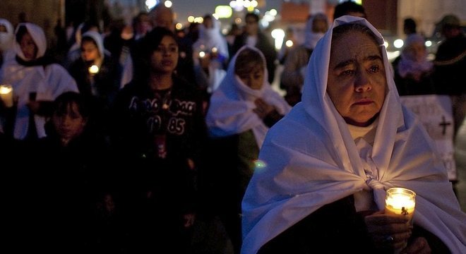  Protesto em Ciudad Juárez, exigindo justiça pelos assassinatos de Marisela e sua filha Rubí

