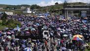 Manifestantes bloqueiam estradas e protestam contra suposto golpe de Estado (Gustavo Rodas/AFP 02.10.23)
