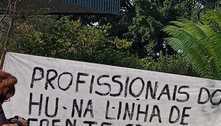 Por vacina, funcionários do Hospital Universitário protestam em SP