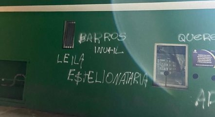 'Leila Estelionatária' foi uma das frases criticando a mandatária palmeirense