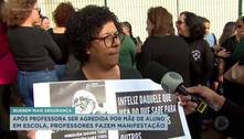 Professores fazem manifestação após mãe de aluno agredir docente, em Franca
