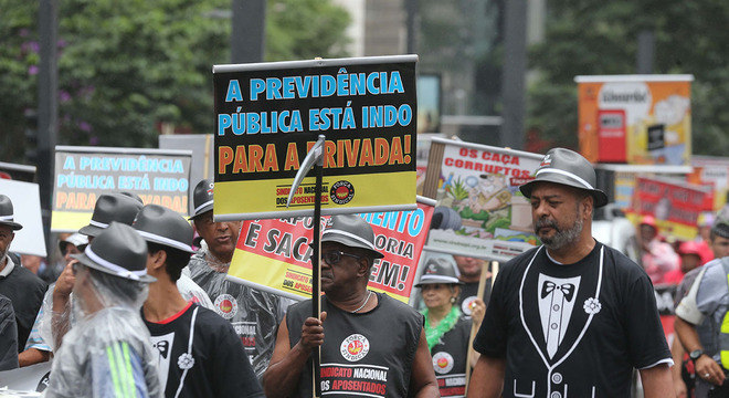 Ato contra a reforma da PrevidÃªncia, que naufragou no Congresso em fevereiro