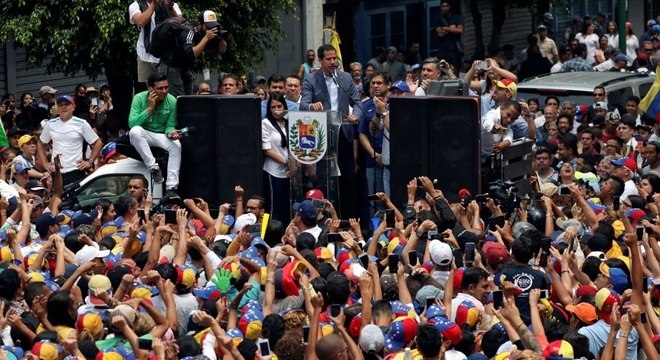 Guaidó participou de protesto em Los Teques, no estado venezuelano de Miranda