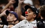 Jovem torcedor que fez parte do protesto na arquibancada da arena em Itaquera, na zona leste de São Paulo