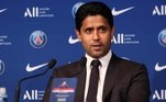 8º Paris Saint-Germain (França) - Nasser Al-Khelaïfi - 8 bilhões de dólares (R$ 44 bolhões)