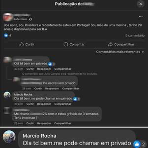 Publicação de  Marcio Rocha nas redes sociais