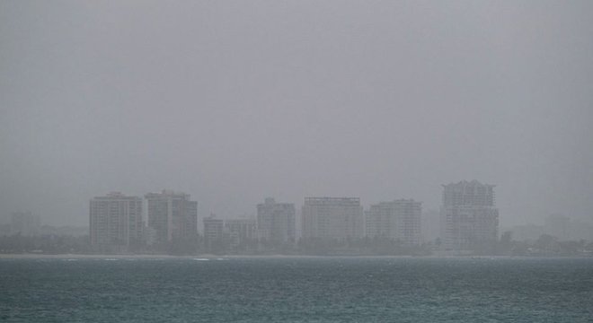 Em San Juan, em Porto Rico, a visibilidade ficou menor