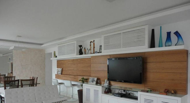 puff quadrado - puff branco na sala 