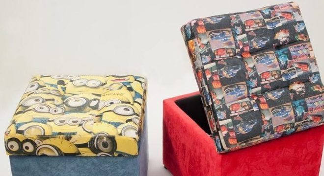 puff quadrado - puffs quadrados coloridos 