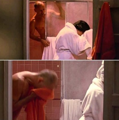 “Pulp Fiction” (1994): No filme de Quentin Tarantino, há um capítulo intrigante em que Butch (Bruce Willis) está fugindo de Marcellus Wallace (John Travolta), e muitos telespectadores pausaram a cena para admirar o ator saindo do banho…