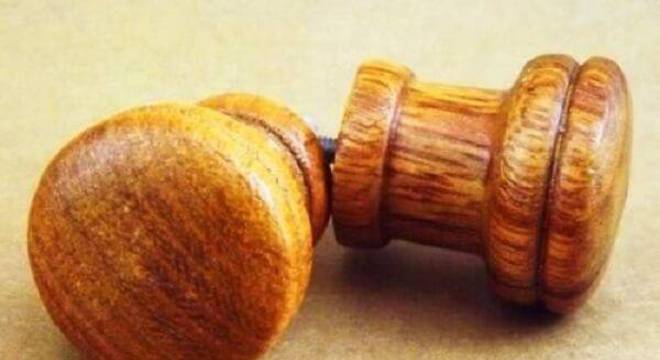 Puxador de madeira modelo cerejeira