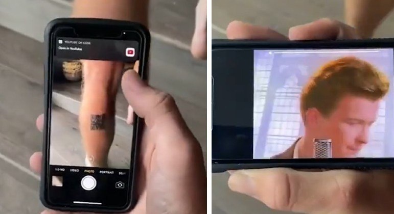 Homem faz tatuagem com QR code que esconde pegadinha bizarra