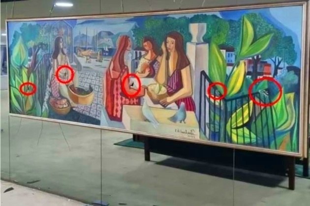 Quadro 'As mulatas', pintado por Di Cavalcanti e exposto no Palácio do Planalto