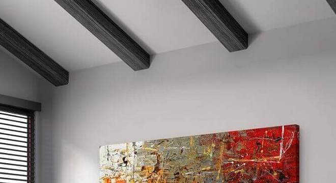 quadro grande para sala de estar decorada em tons de cinza