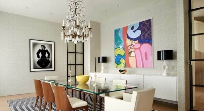 quadros decorativos preto e branco para sala de jantar com quadro grande colorido 