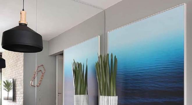 quadros grandes para sala de jantar com parede espelhada