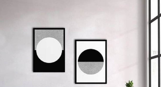 quadros preto e branco para sala moderna 