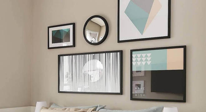 quadros tumblr para quarto decorado em tons neutros 