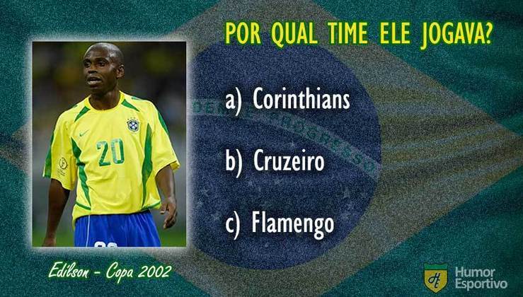 Qual clube Edílson defendia quando foi convocado para a Copa do Mundo 2002?