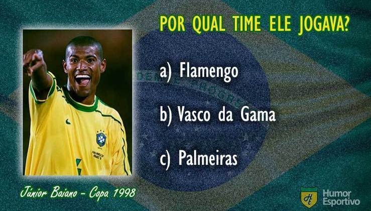 Qual clube Júnior Baiano defendia quando foi convocado para a Copa do Mundo 98?