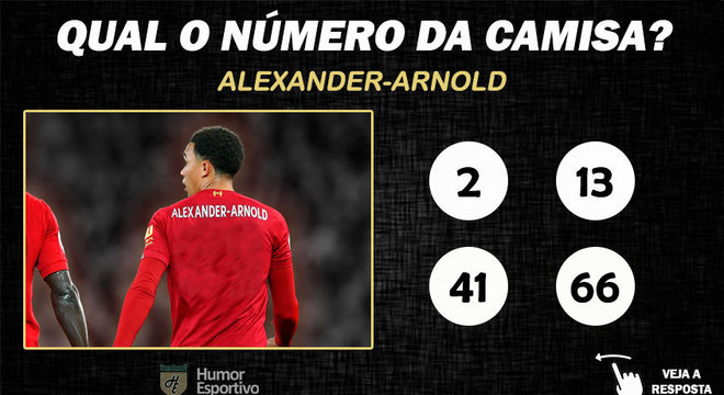 Qual o nmero da camisa de Alexander-Arnold no Liverpool?