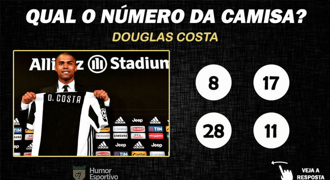 Qual o nmero da camisa de Douglas Costa na Juventus?