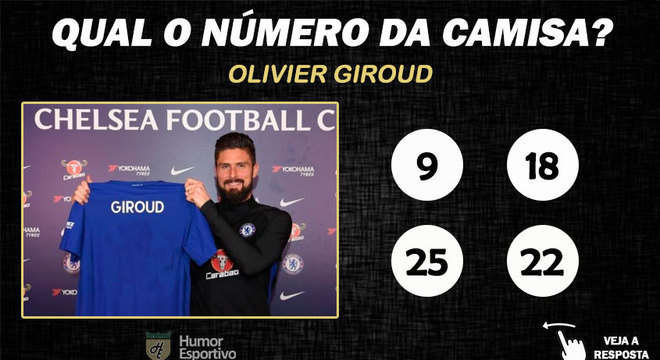 Qual o nmero da camisa de Giroud no Chelsea?