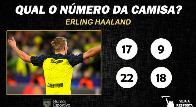 Qual o nmero da camisa de Haaland no Borussia?